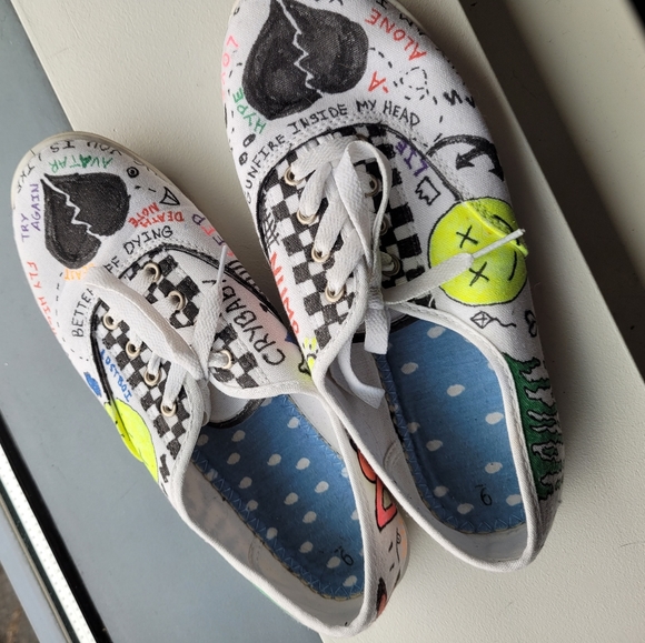 Lil Peep and XXXTENTACION Custom Shoes - Picture 1 of 4